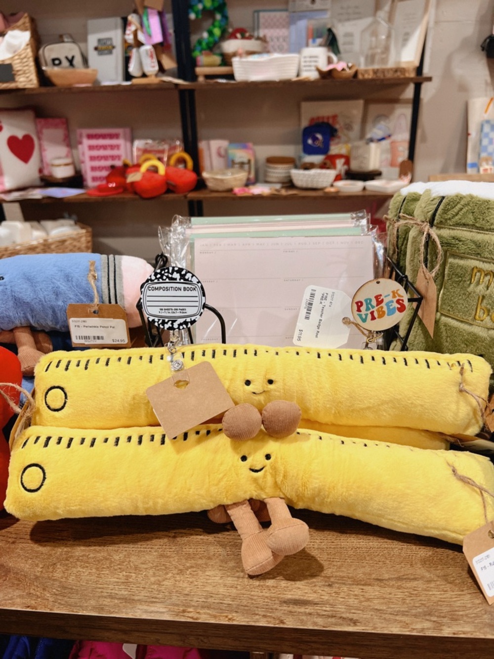 School Supply Yellow Ruler Pal Plush